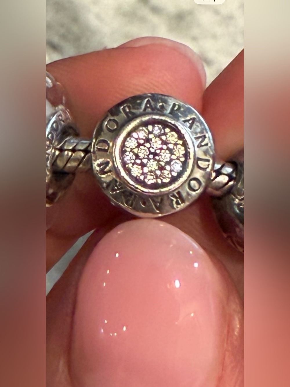 Retired Pandora Signature Charm 791414CZ